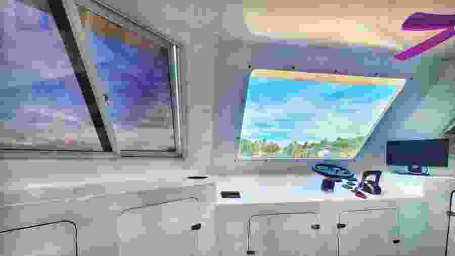 Inside view of the yacht