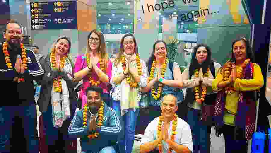 Tourists enjoying the tour