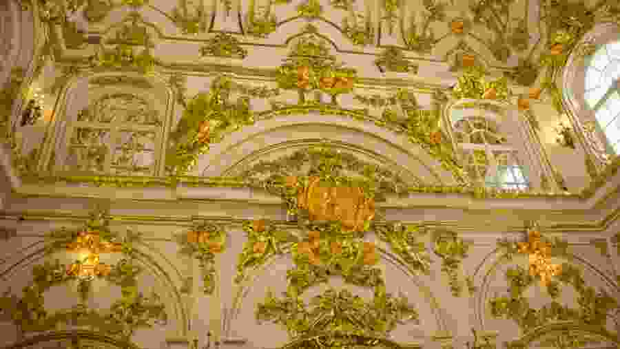 Admire the interior of St. Paul Cathedral in Saint Petersburg