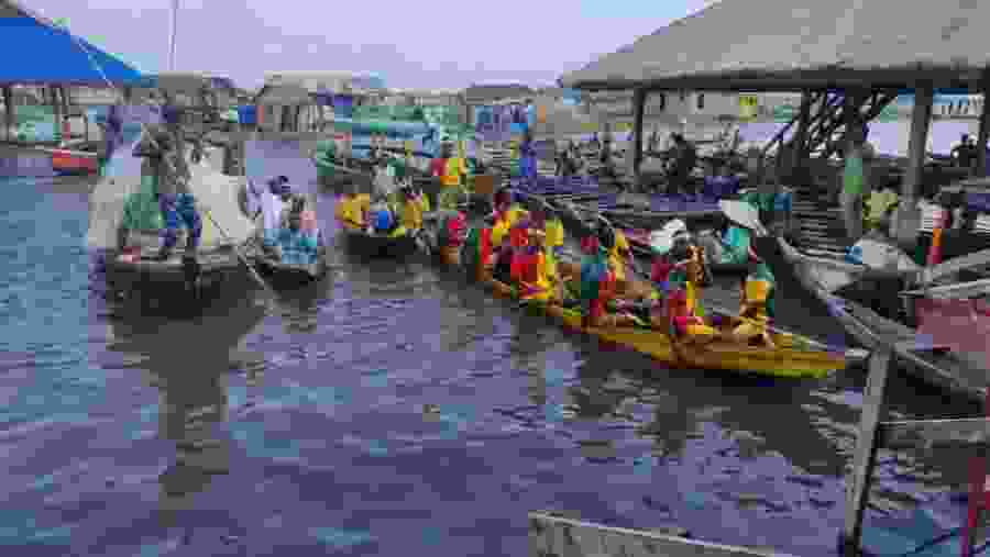 Experience local culture at Zangbeto in Ganvié