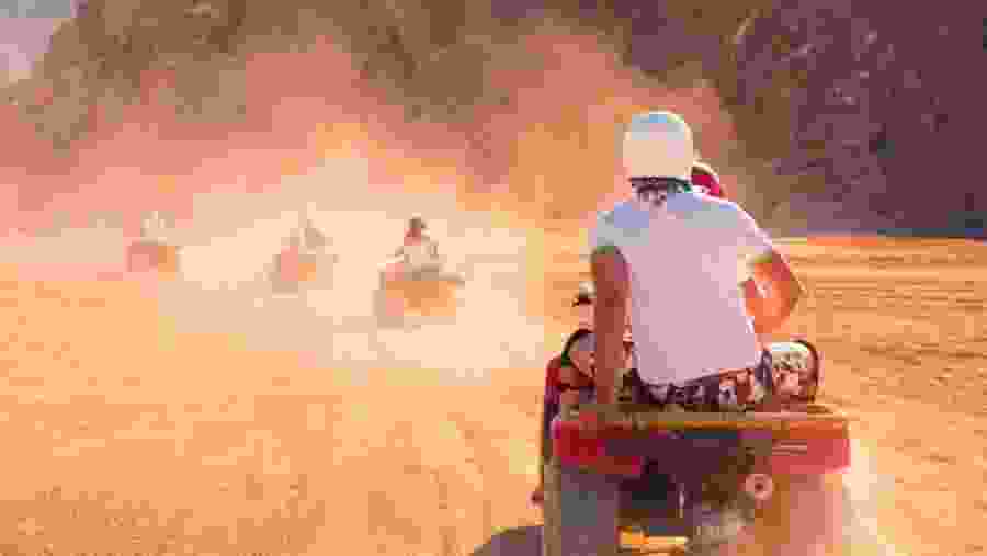 Travelers on their ATVs in Sharm El-Sheikh