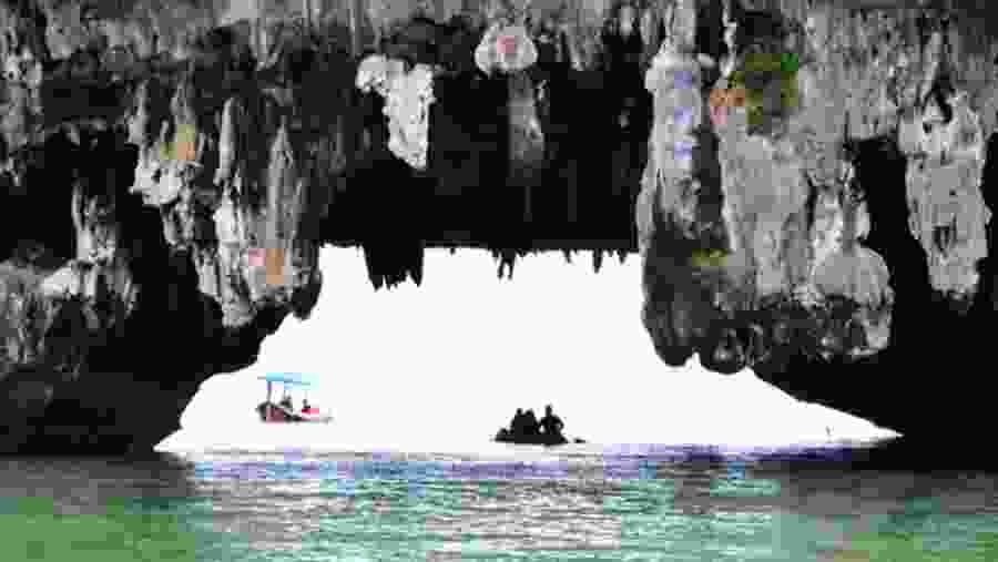 Admire the limestone caves