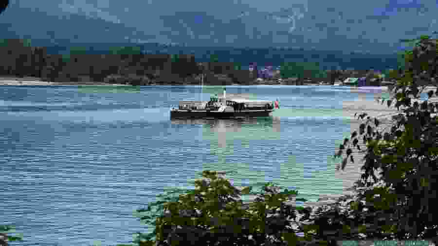 Historical ship named Franz-Josef on the lake Wolfgangsee