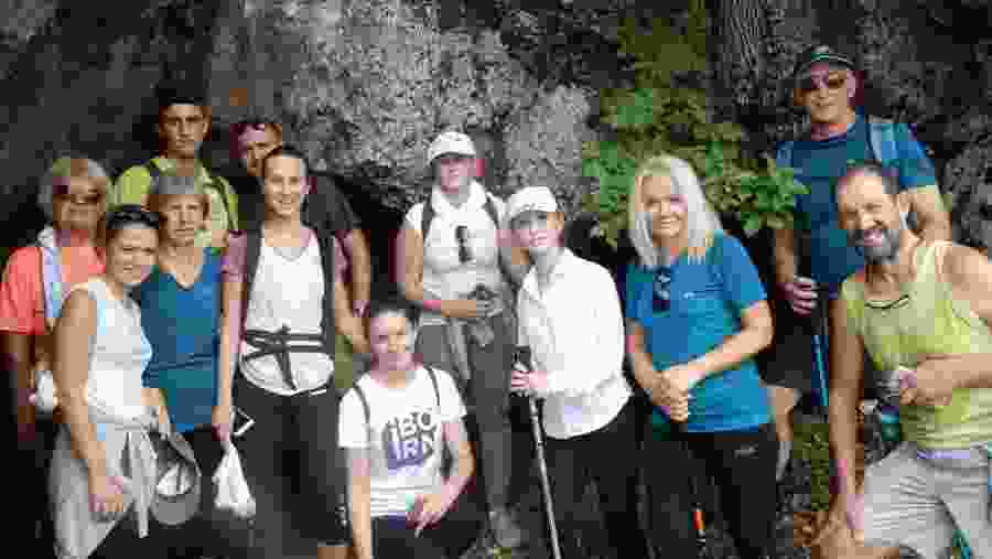 Tourists enjoying the tour