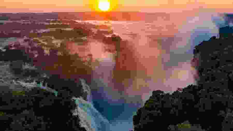 Victoria Falls during Sunrise