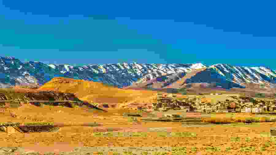 Panoramic Views of Atlas Mountains from Midelt