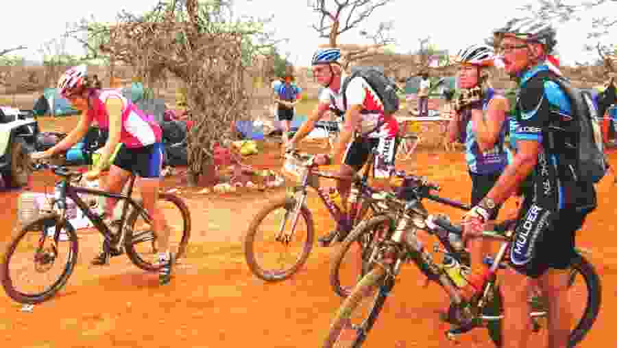Cycling in Olpopongi Maasai Village