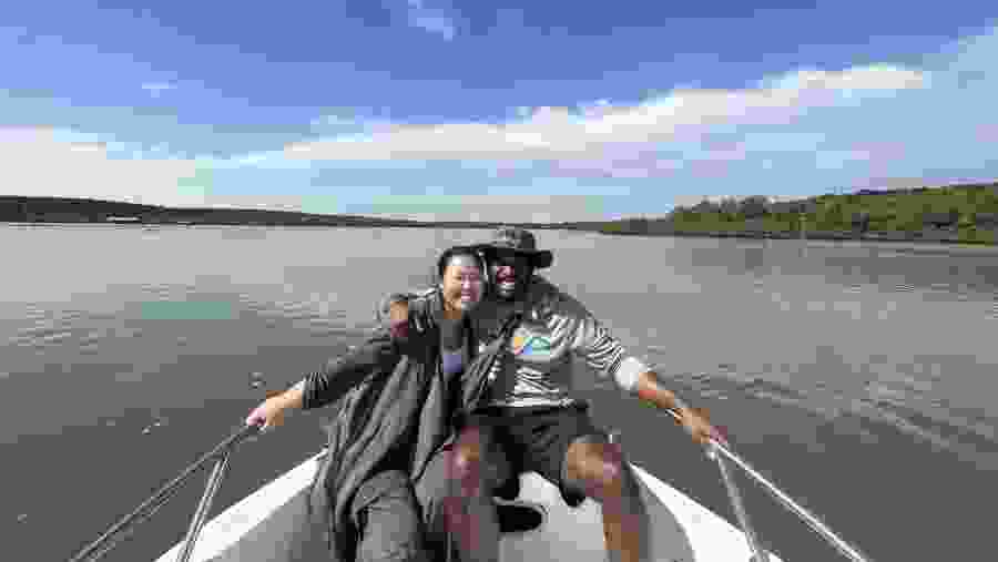 Tourists enjoying the tour