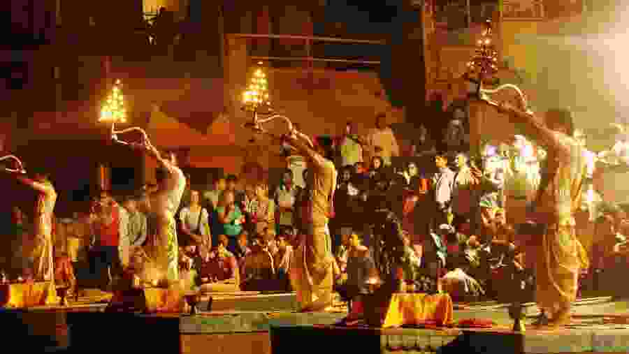 Evening Aarti at the Banks of Ganga River