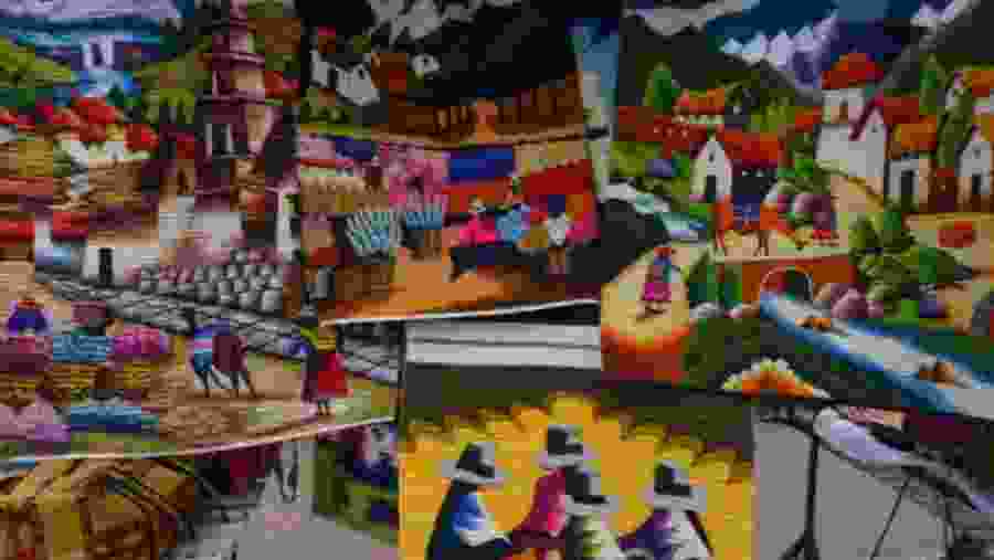 Enjoy shopping for handicrafts at  Plaza de Ponchos