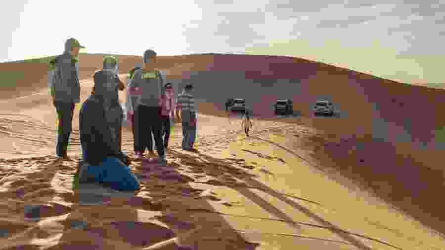 Tourists enjoying the tour