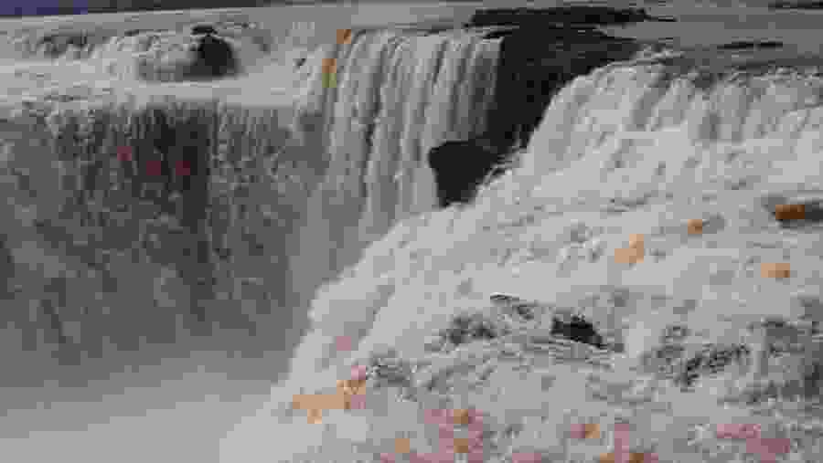 Iguazu Falls gushing down