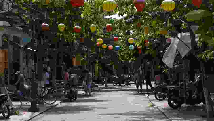 Lanterns At A Street In Hoi An