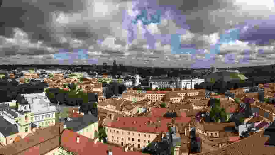 Aerial view of the Vilnius City