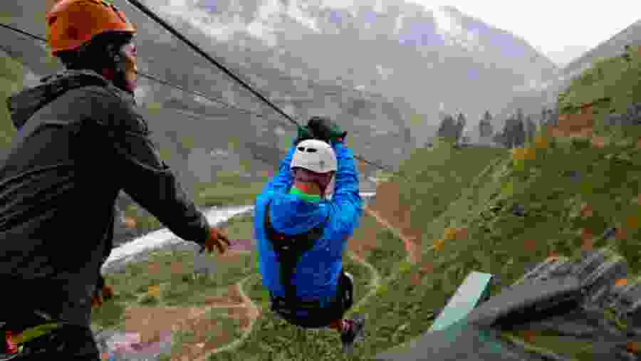 Traveller on a Zipline