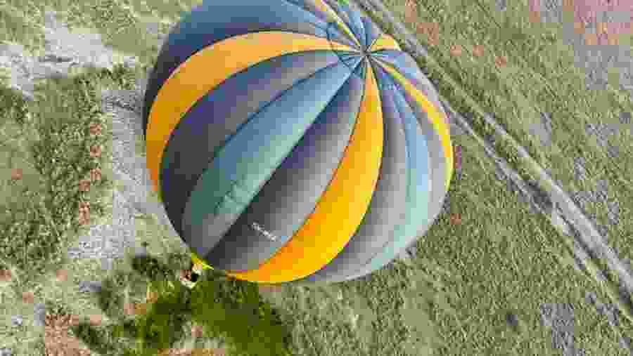 Travellers hot air ballooning