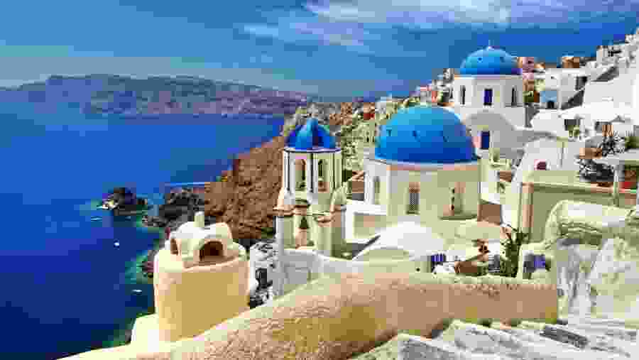 Admire the views of Santorinian landscapes