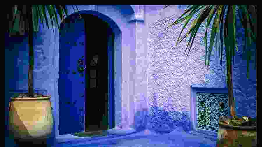 Admire the blue-washed buildings in Chefchaouen