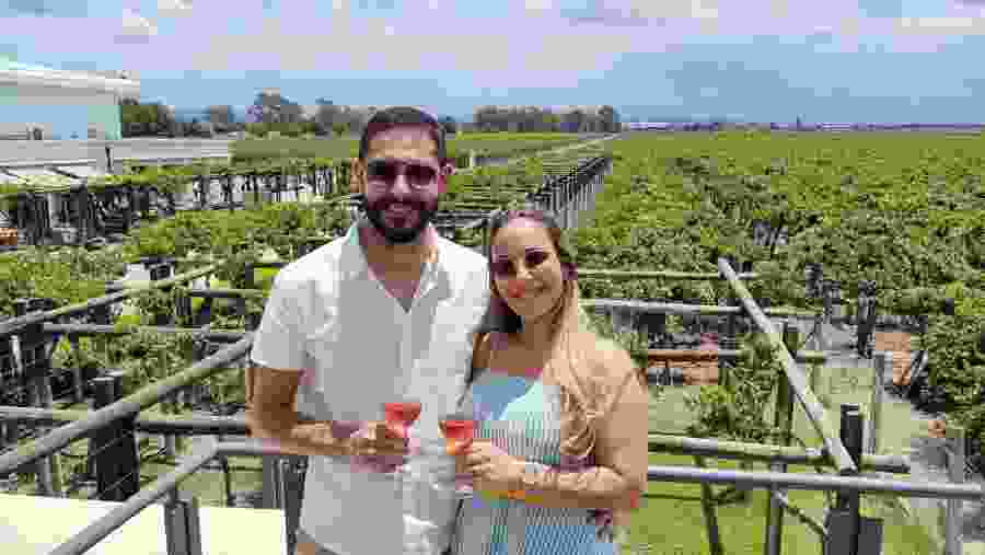 Travellers on a Wine tour