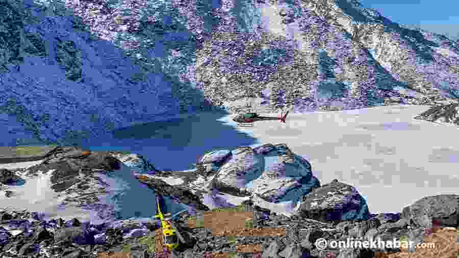 Helicopter service in Gosainkunda