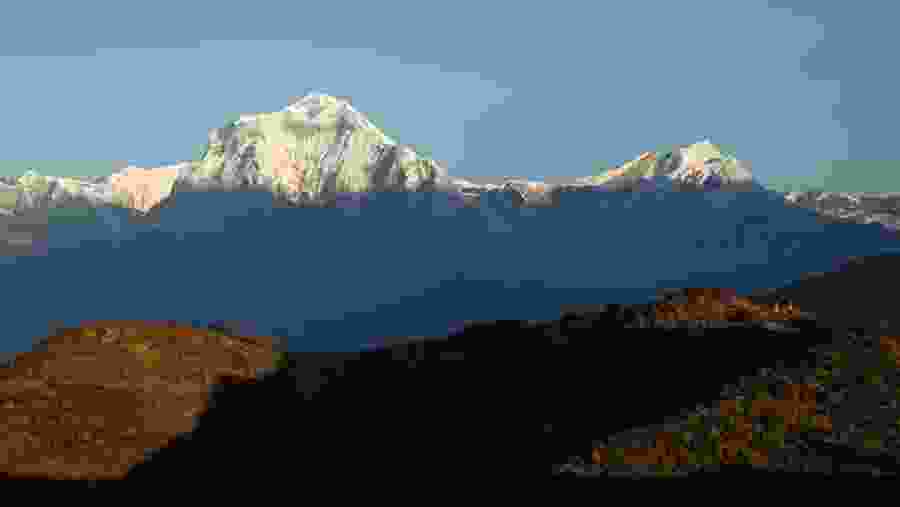 Dhaulagiri Mountain Range In Nepal