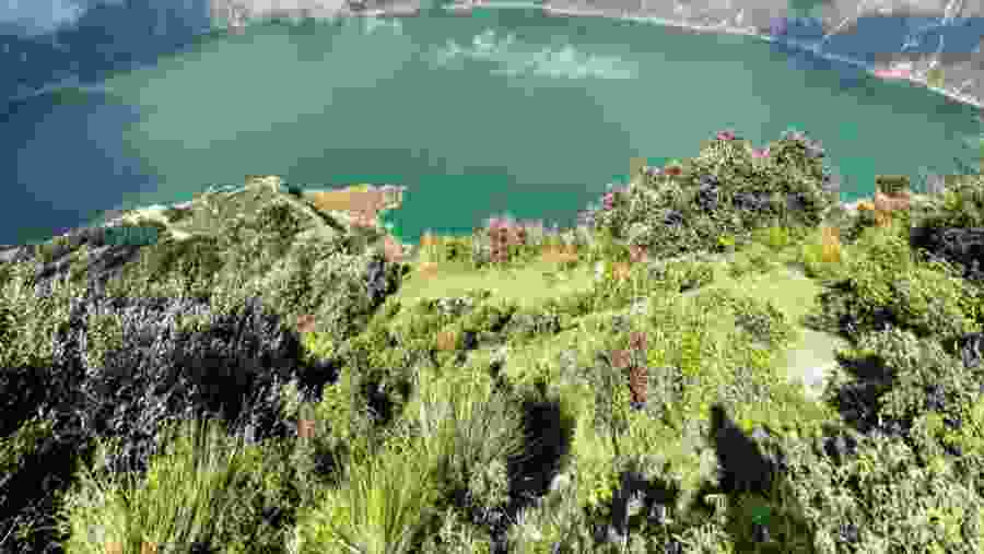 Quilotoa crater lake