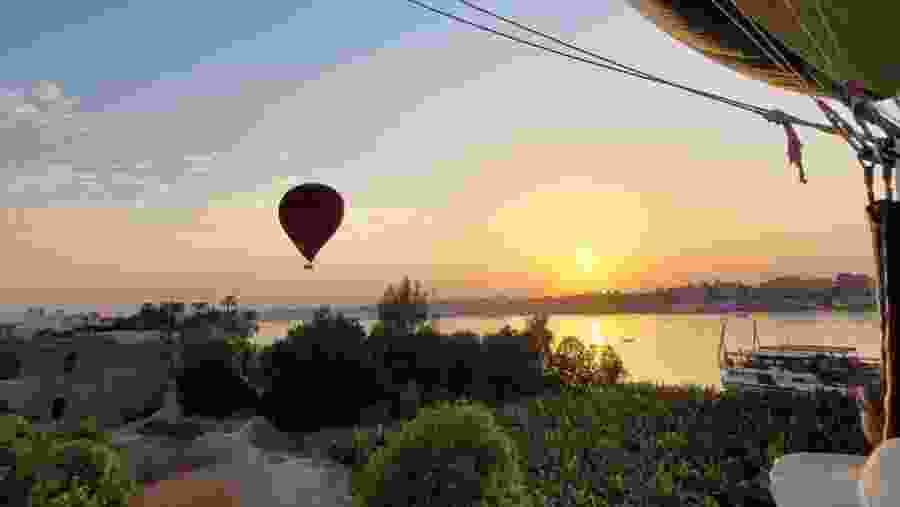 Sunrise scenes from Hot Air Balloon