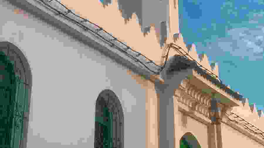 Whitewashed building
