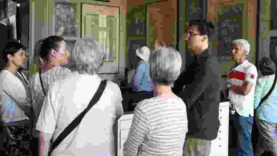 Tourists at the Rundale Palace