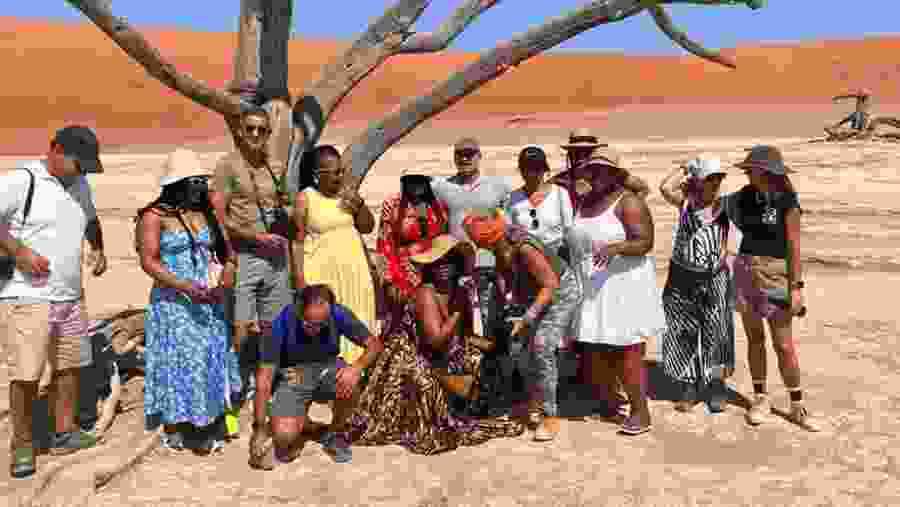 Travellers in Sossusvlei