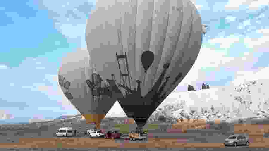 Hot air balloon ride at Pamukkale