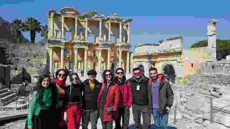 Tourists enjoying the tour
