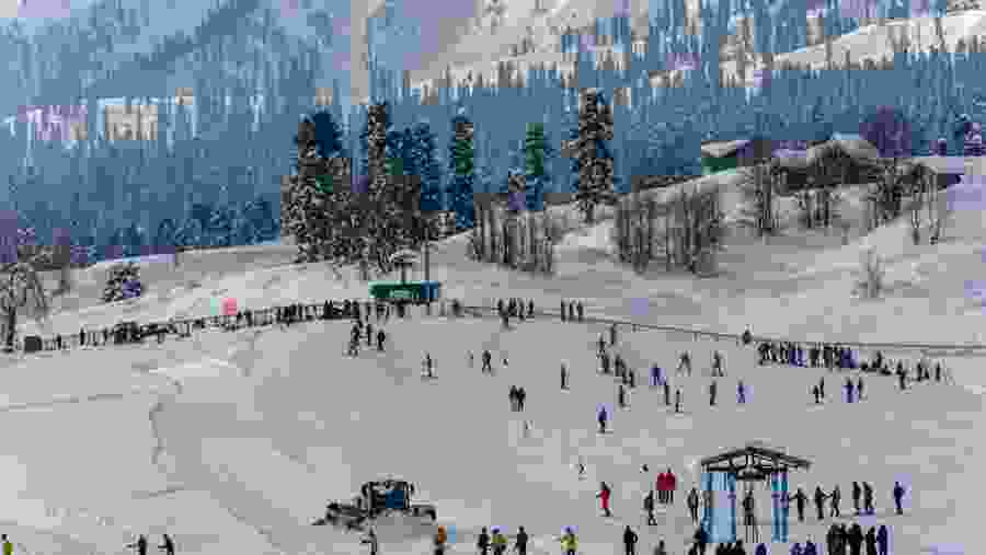 Snow-covered Gulmarg