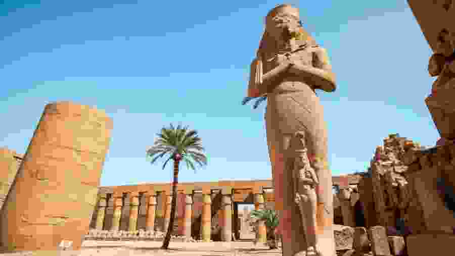 Ramses II Red Granite Statue