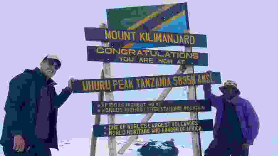 Hikers at Uhuru Peak