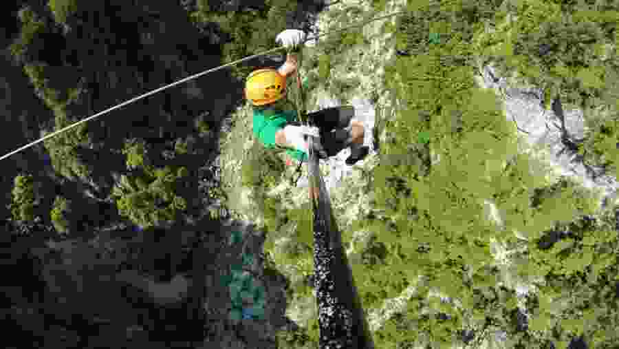 Zipline through Canyon Ucja