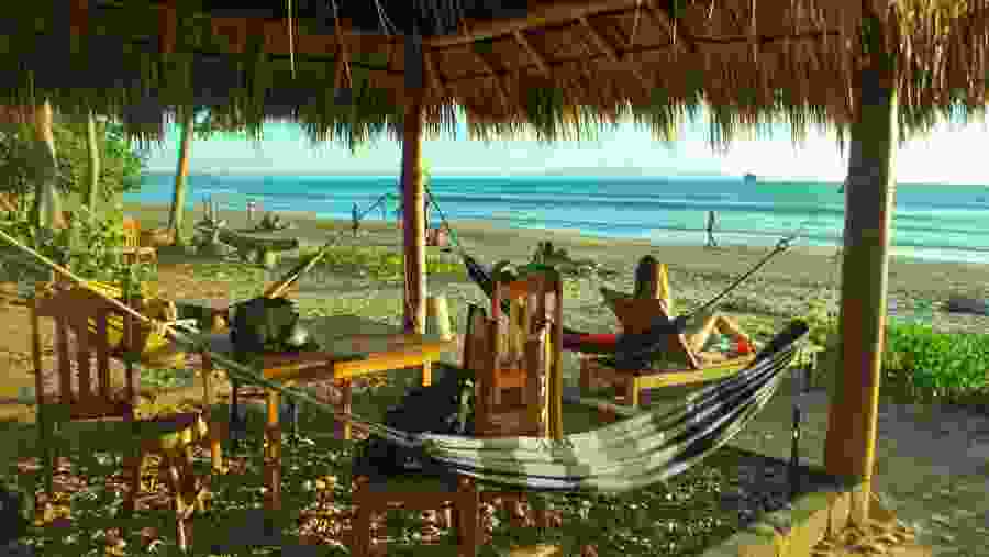 Relaxing on the beach