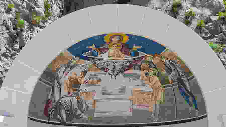 Murals on the Ostrog Orthodox Monastery