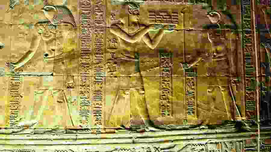 Marvel at the Egyptian hieroglyphs