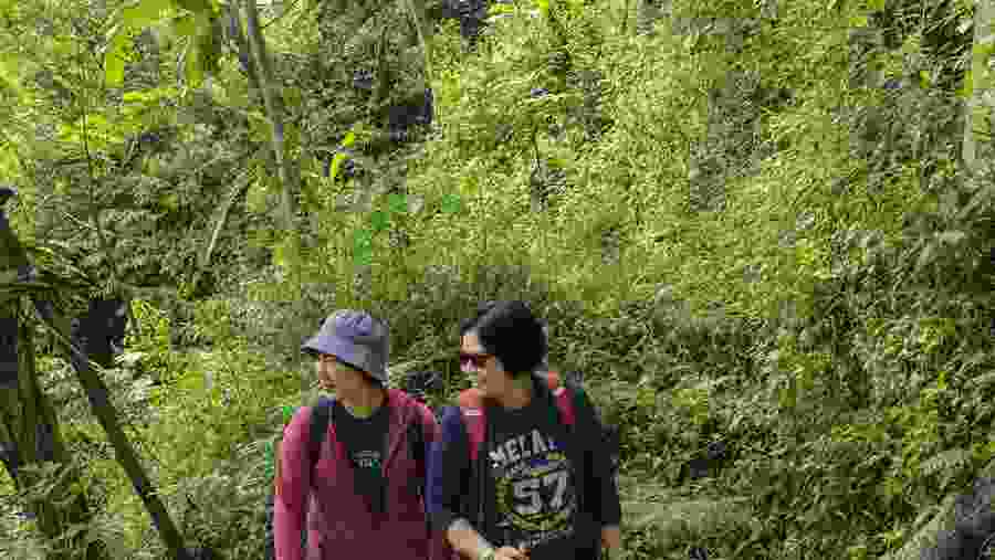 Tourists enjoying the tour