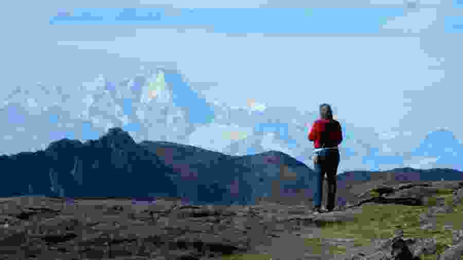 View of Mt.Everest on a clear day
