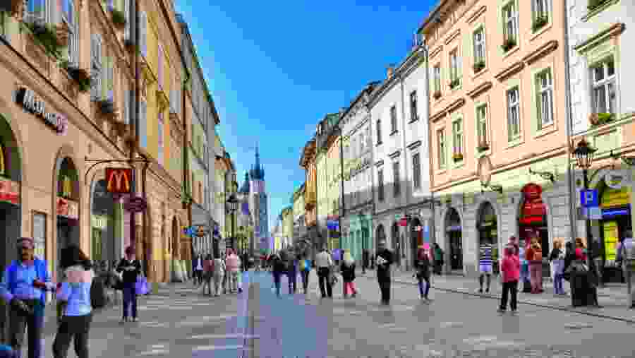 Take a stroll through the Florianska Street in Cracow