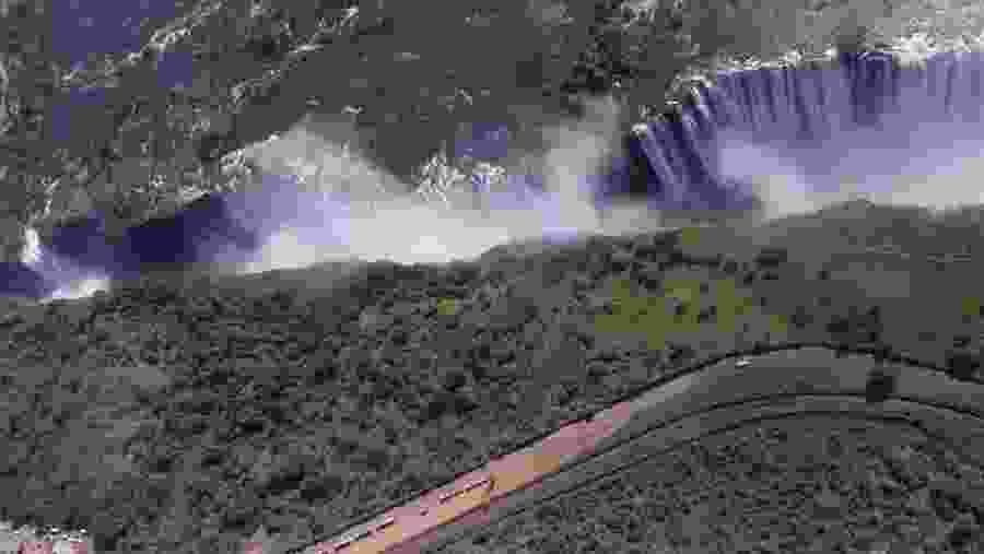 Helicopter ride over Victoria Falls