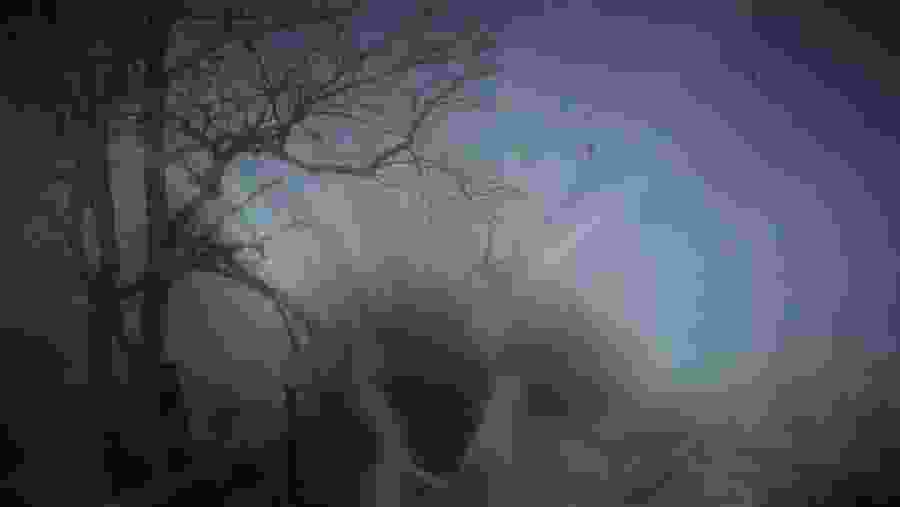 Cemetery Ghost Full Moon