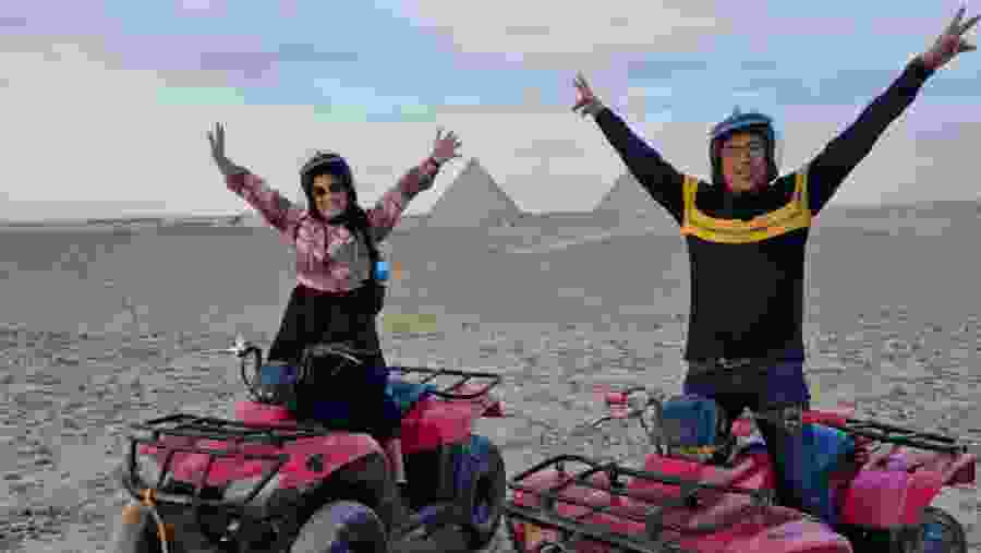 Travelers in ATVs