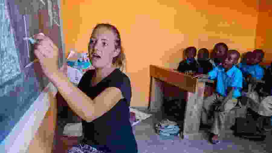 Volunteer for children education at Nairobi slums