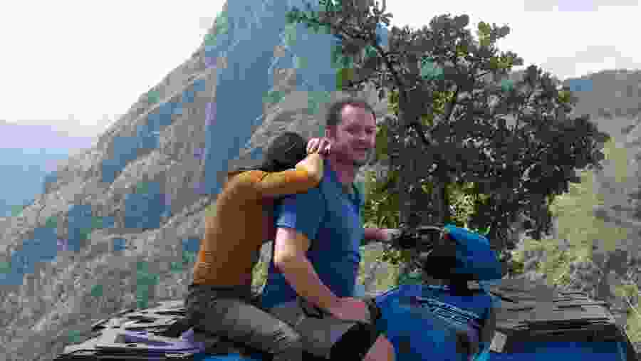 Travellers on an ATV adventure