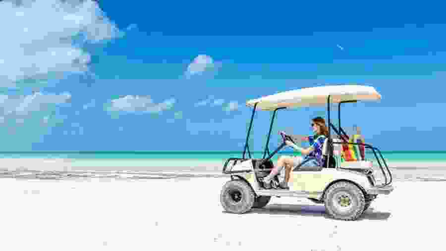 Golf cart tour of Grand Turks Island