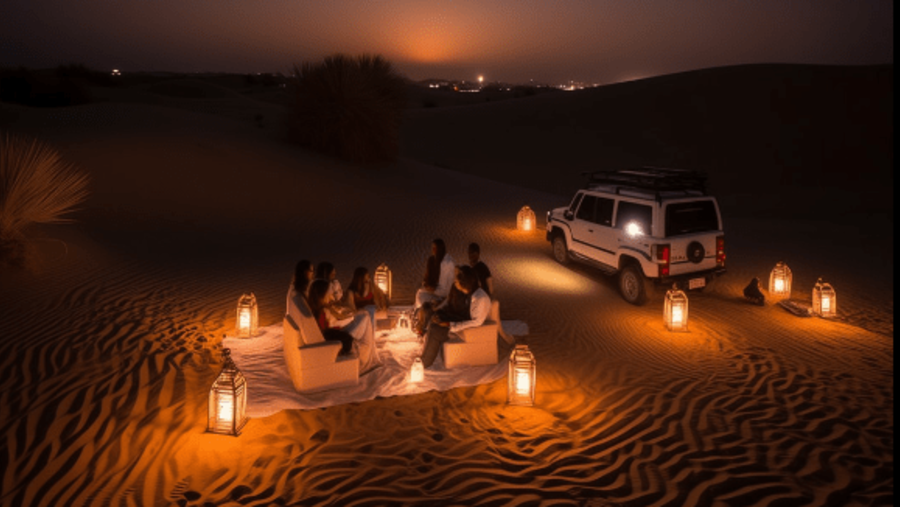 Night in the desert