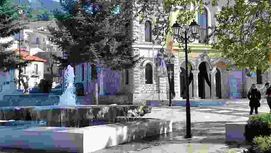 The Main Square and Church of Kalavryta